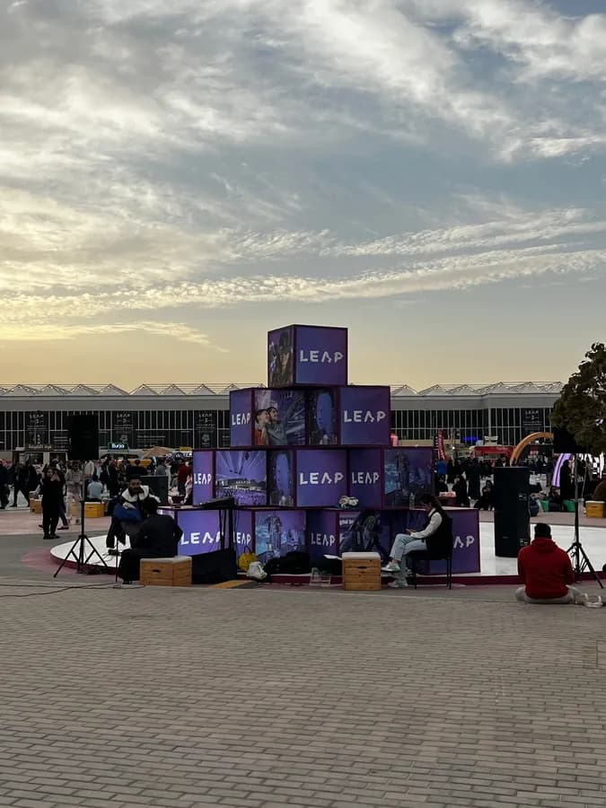 The LEAP installation at the venue in Saudi Arabia